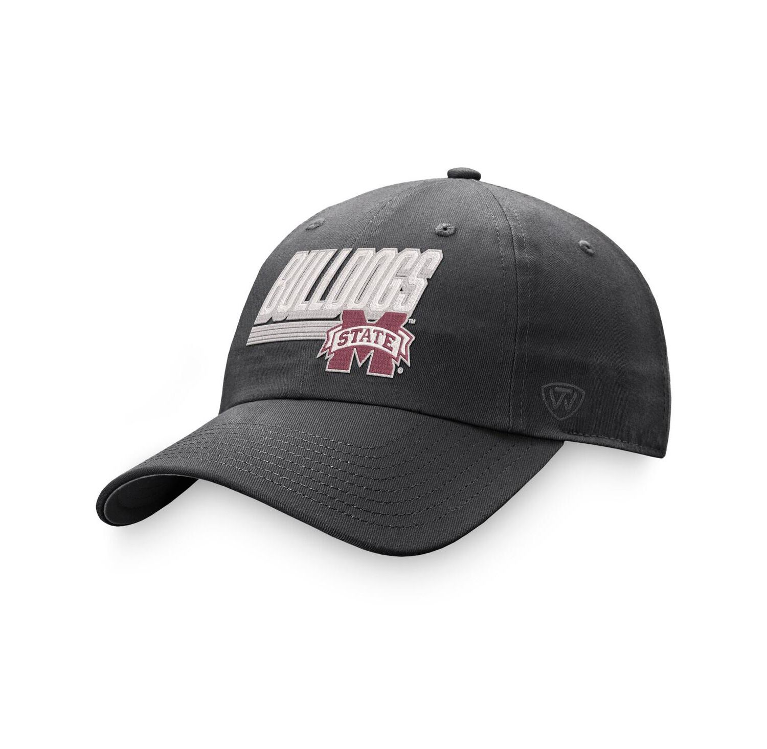 Men's Charcoal Mississippi State Bulldogs Slice Adjustable Hat