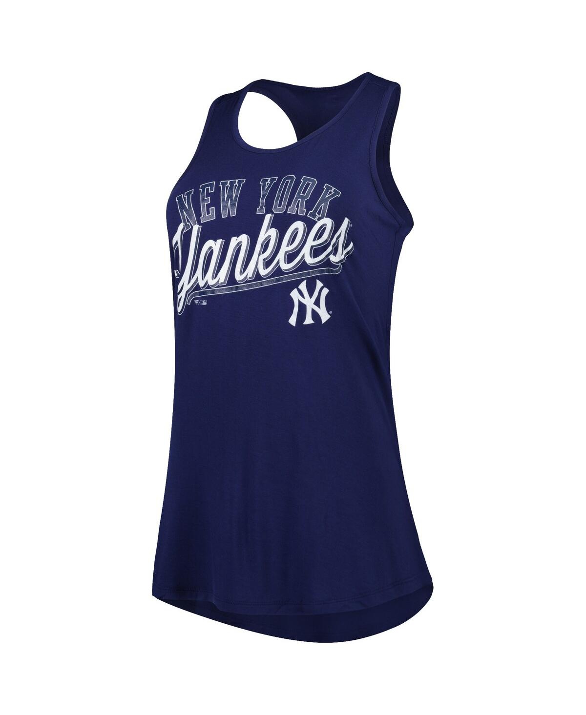 Fanatics Women's  Navy New York Yankees Simplicity Swing Racerback Scoop Neck Tank Top In Navy