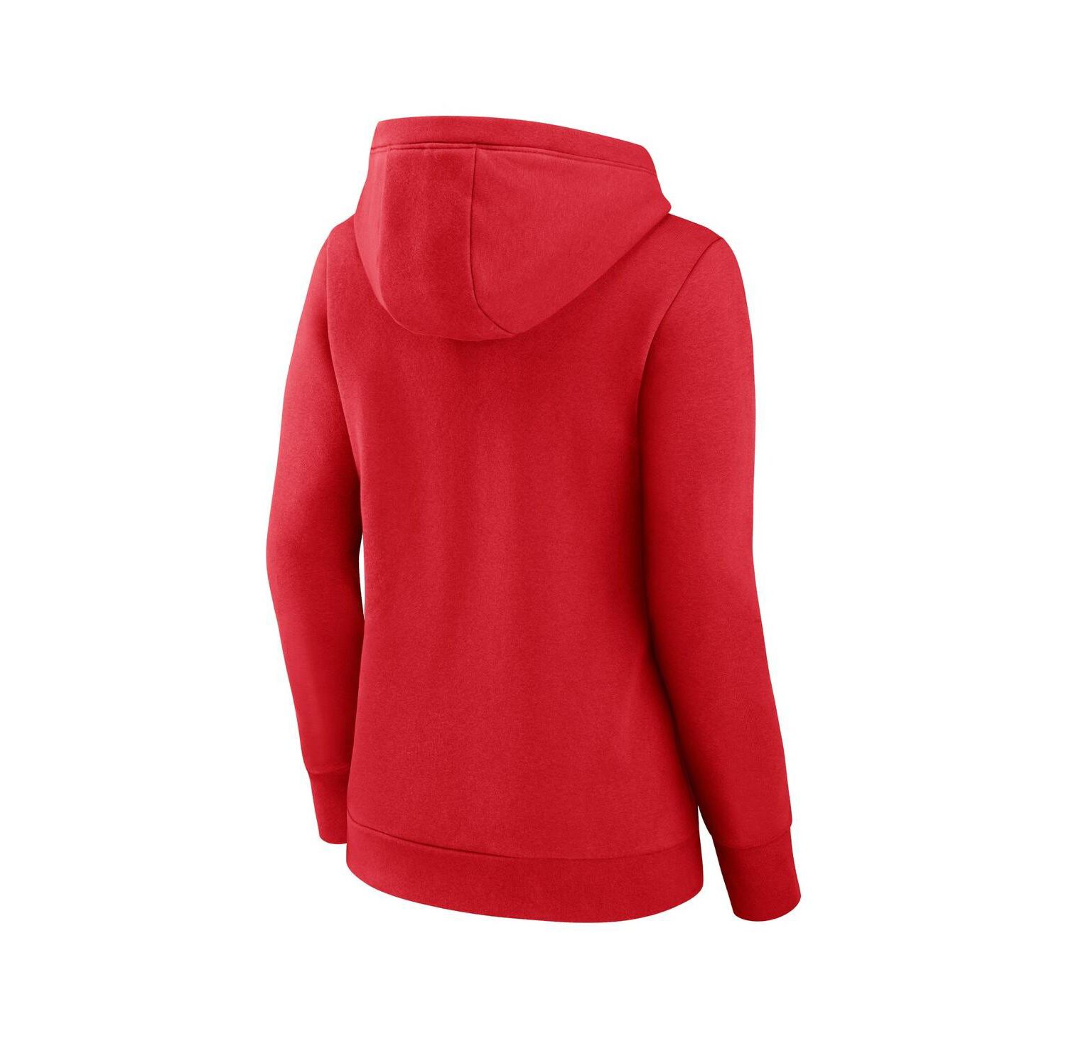 Women's Red St. Louis Cardinals Simplicity Crossover V-Neck Pullover Hoodie