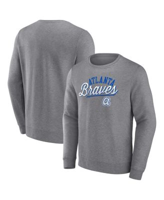 Men's Heather Gray Atlanta Braves Simplicity Pullover Sweatshirt
