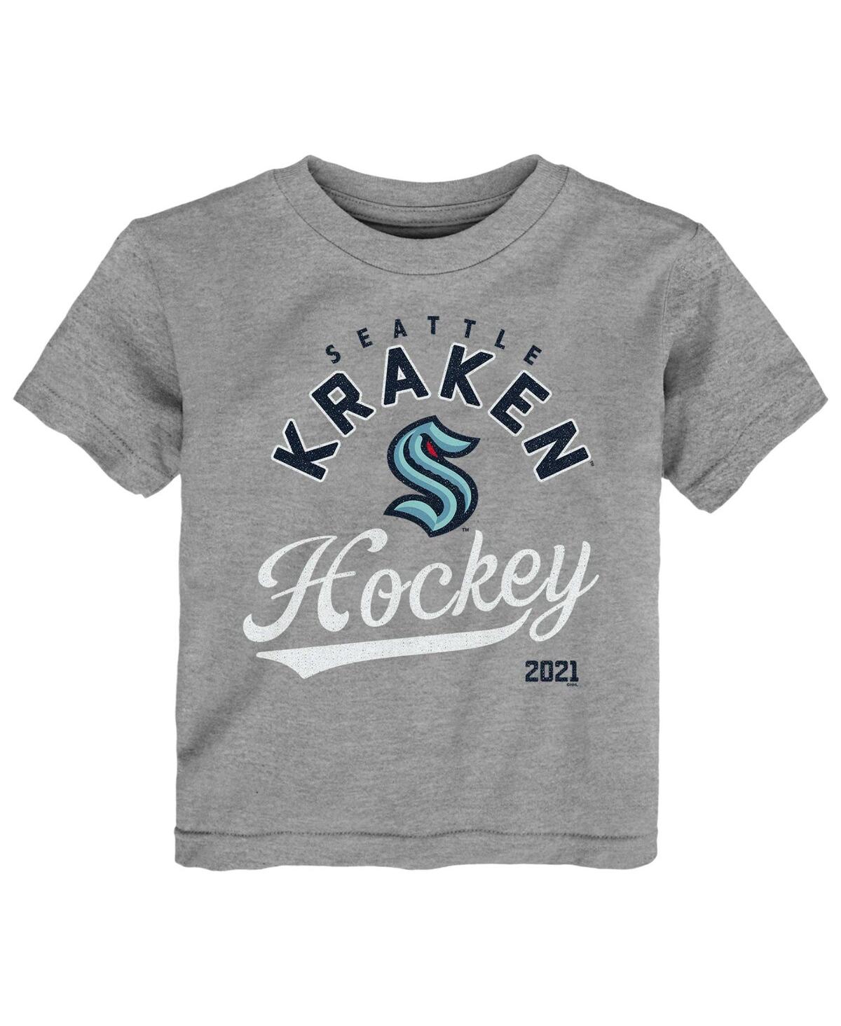 Shop Outerstuff Toddler Boys And Girls Heather Gray Seattle Kraken Take The Lead T-shirt