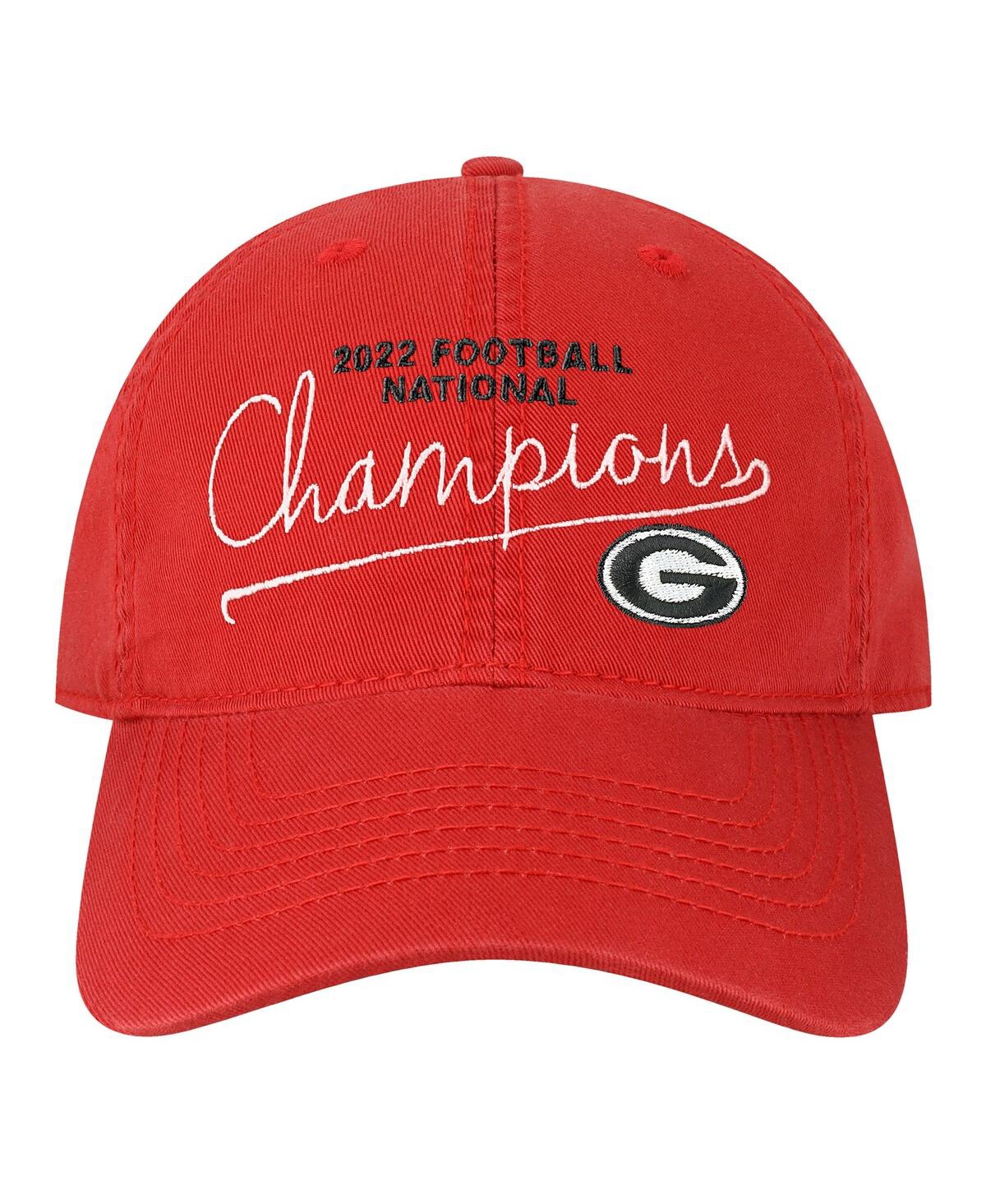 LEGACY ATHLETIC MEN'S LEGACY ATHLETIC RED GEORGIA BULLDOGS COLLEGE FOOTBALL PLAYOFF 2022 NATIONAL CHAMPIONS ADJUSTAB 
