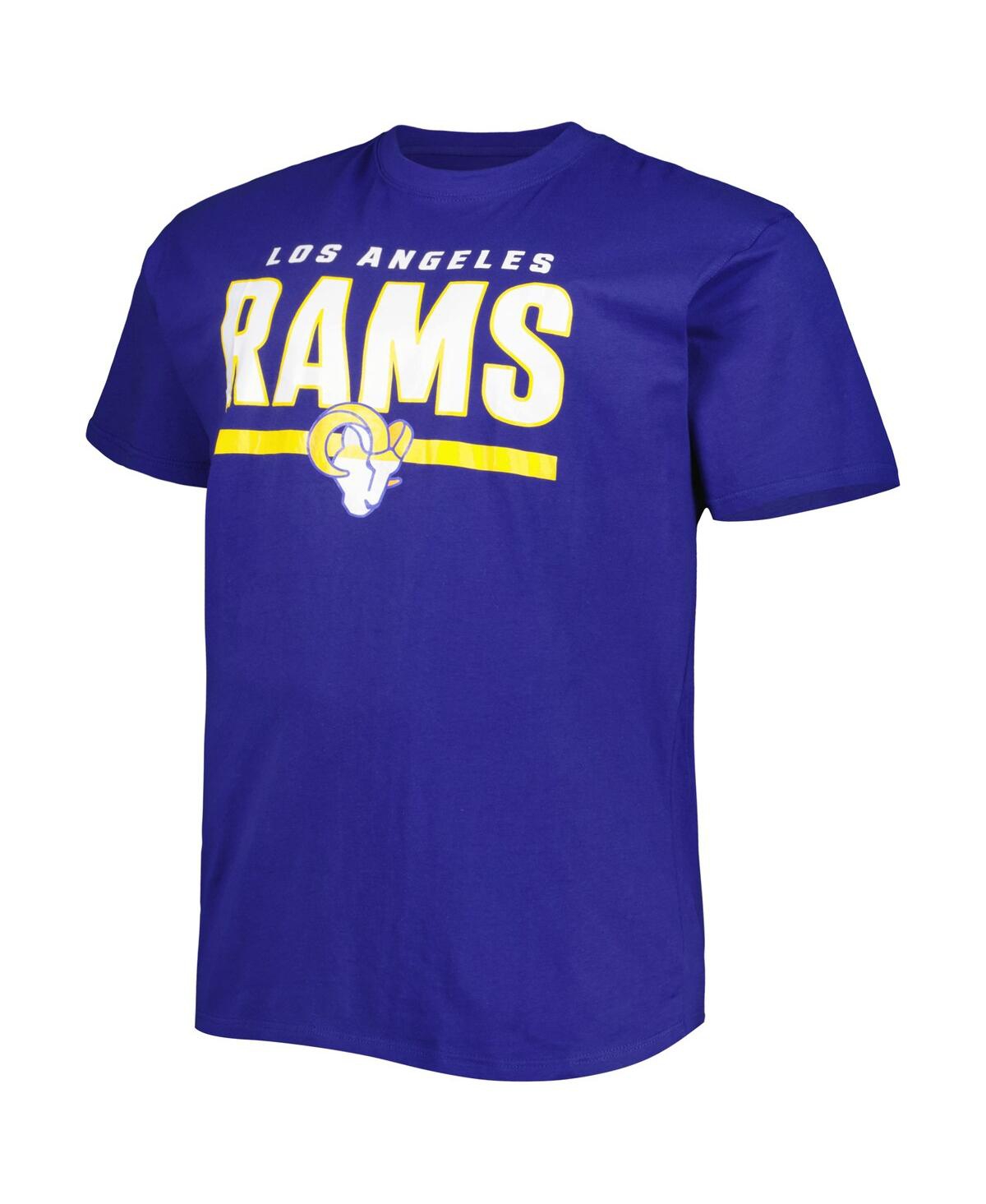 Shop Fanatics Men's  Royal Los Angeles Rams Big And Tall Speed And Agility T-shirt