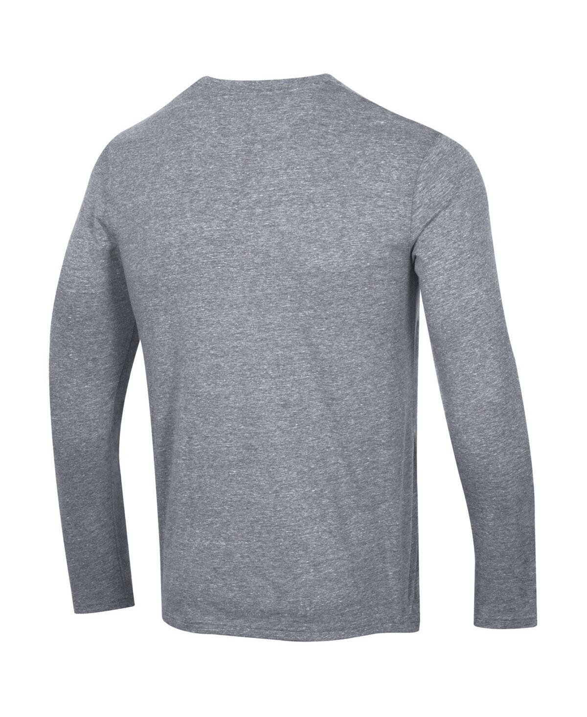 Shop Champion Men's  Heather Gray Minnesota Wild Tri-blend Long Sleeve T-shirt