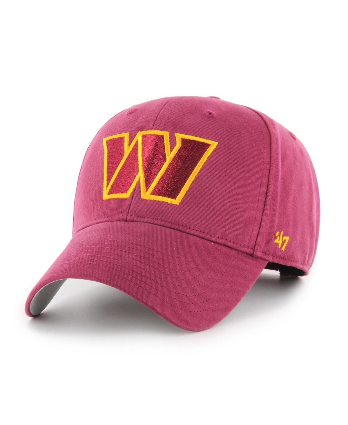 Shop 47 Brand Big Boys ' Burgundy Washington Commanders Legacy Basic Mvp Adjustable Hat