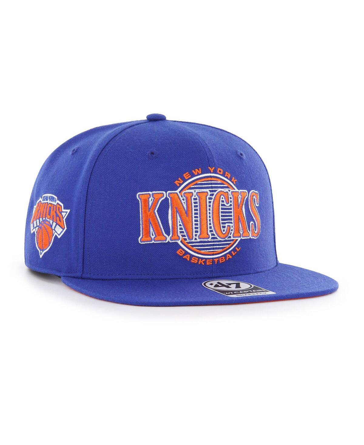 47 Brand Men's ' Blue New York Knicks High Post Captain Snapback Hat