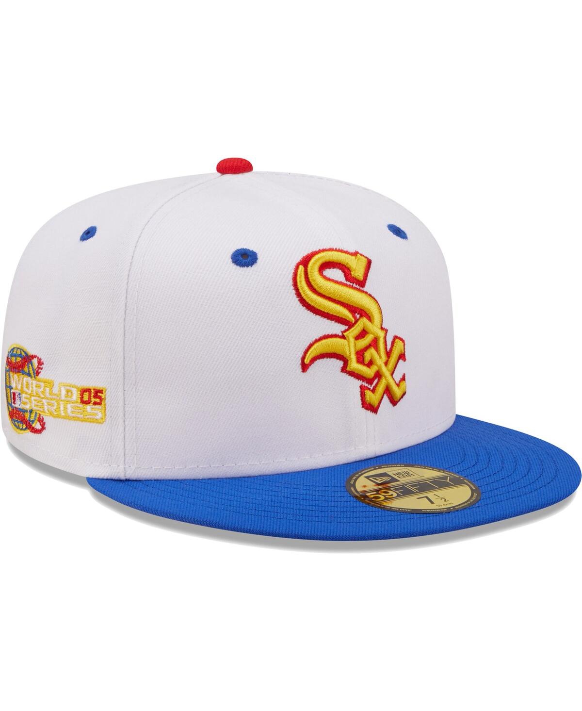 Shop New Era Men's  White, Royal Chicago White Sox 2005 World Series Cherry Lolli 59fifty Fitted Hat In White,royal