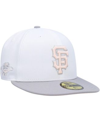 Men's White, Gray San Francisco Giants 2002 World Series Side Patch Undervisor 59FIFTY Fitted Hat