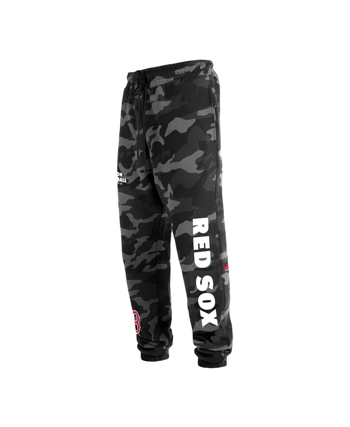 NEW ERA MEN'S NEW ERA BLACK BOSTON RED SOX CAMO JOGGER PANTS 