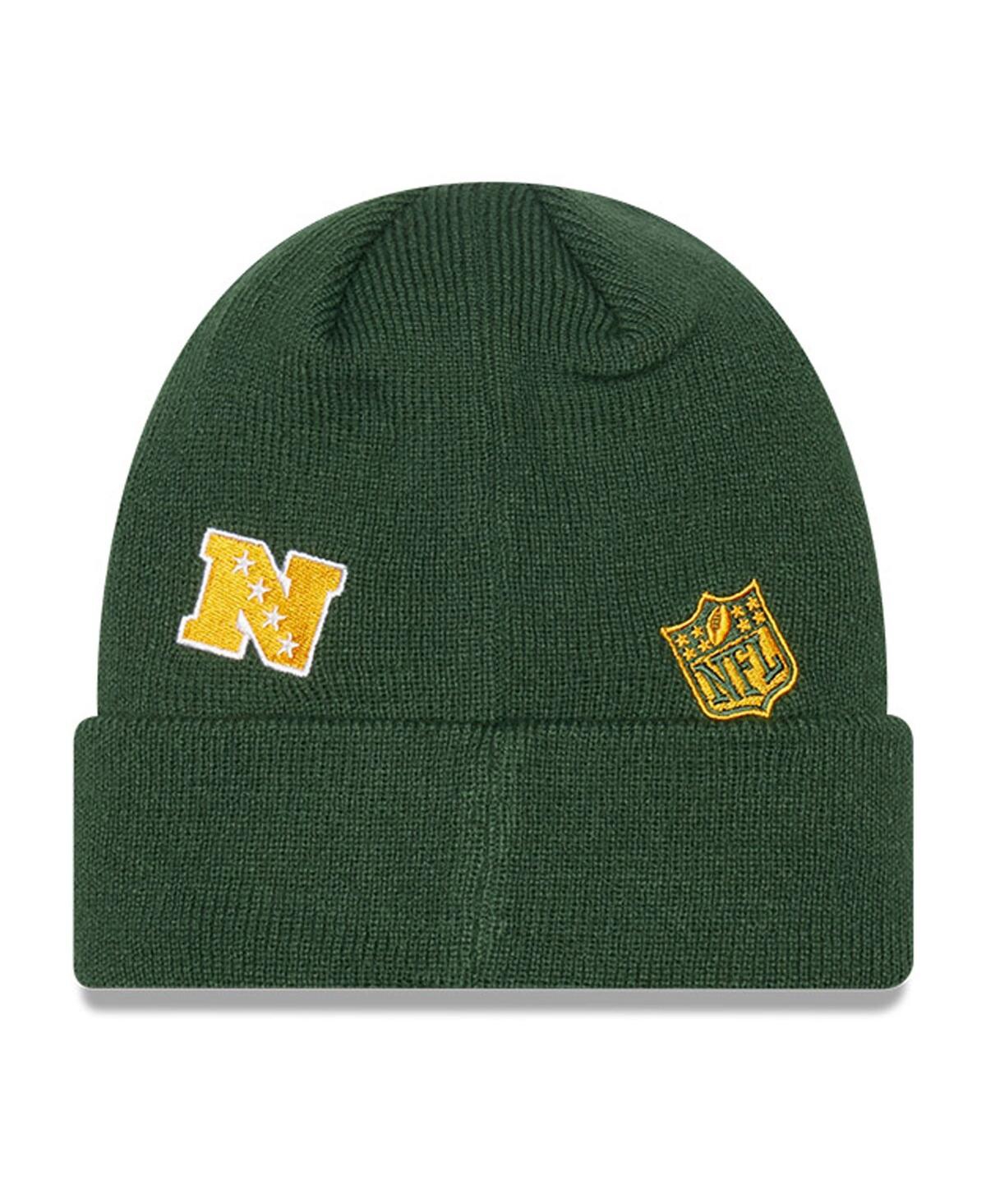 Shop New Era Big Boys  Green Green Bay Packers Identity Cuffed Knit Hat