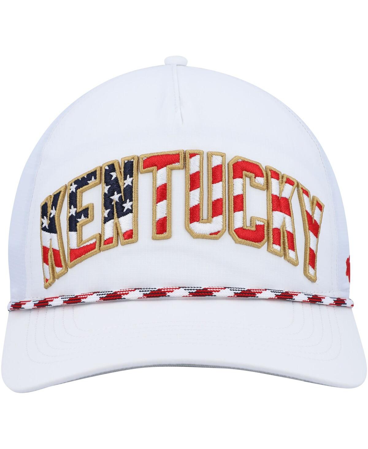 47 Brand Men's '47 White Michigan Wolverines Stars And Stripes Flag Flutter Hitch Snapback Hat In White