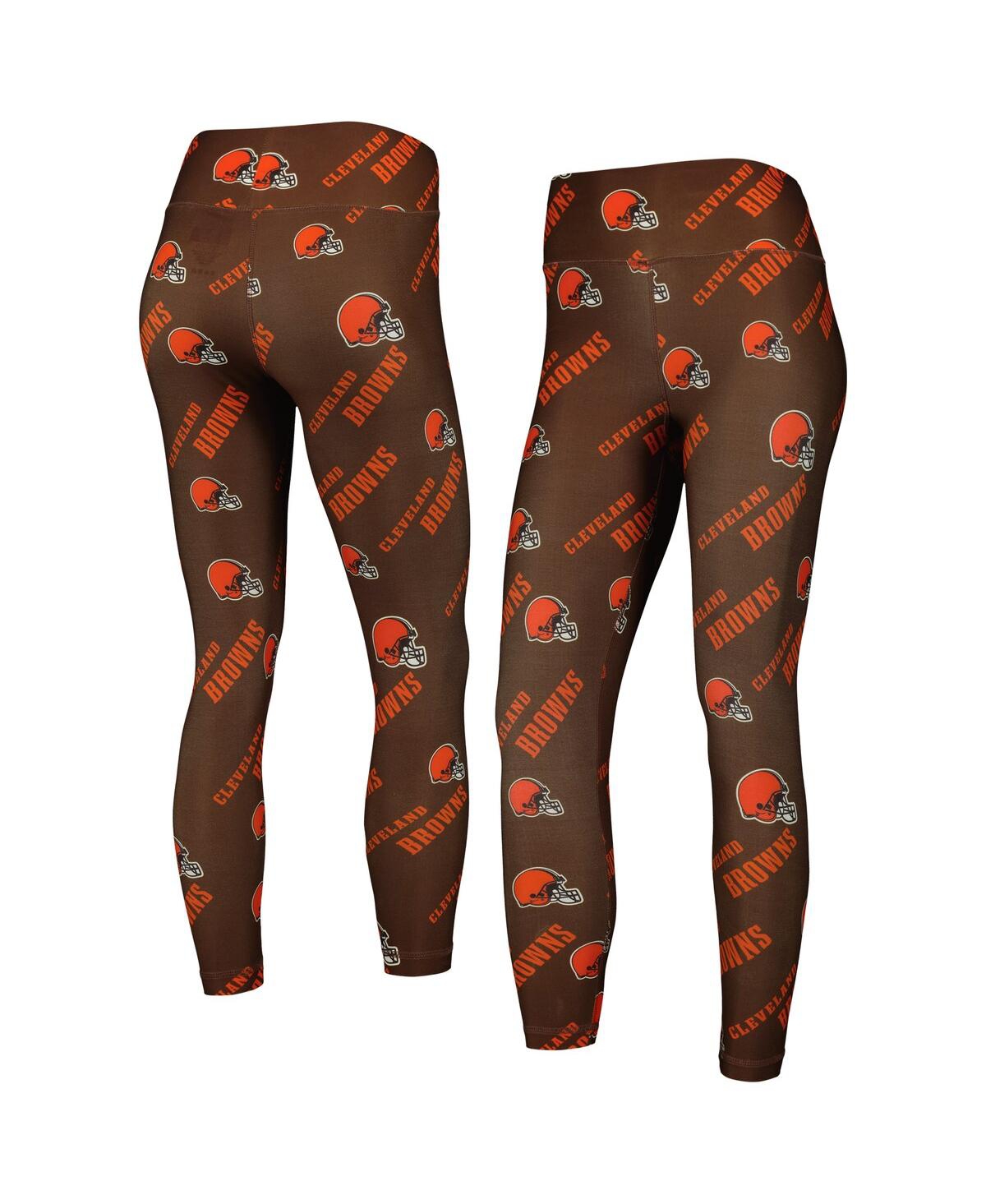Shop Concepts Sport Women's  Brown Cleveland Browns Breakthrough Allover Print Leggings