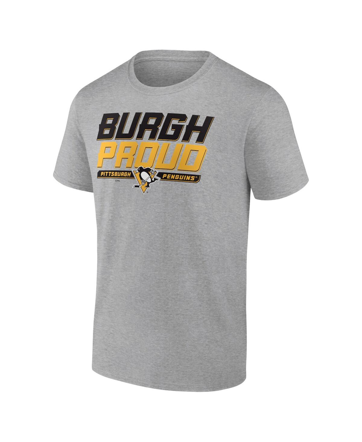 Shop Fanatics Men's  Heathered Gray Pittsburgh Penguins Hometown Collection Burgh Proud T-shirt