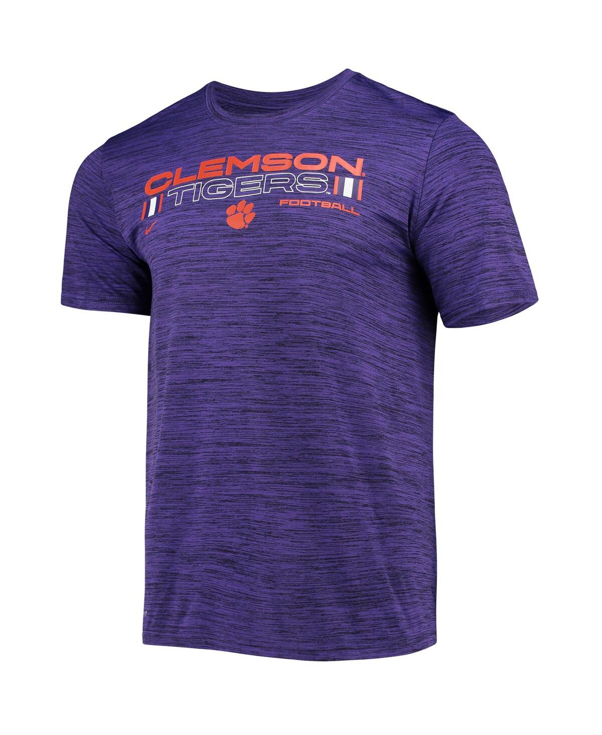 Shop Nike Men's  Purple Clemson Tigers Team Velocity Legend Performance T-shirt