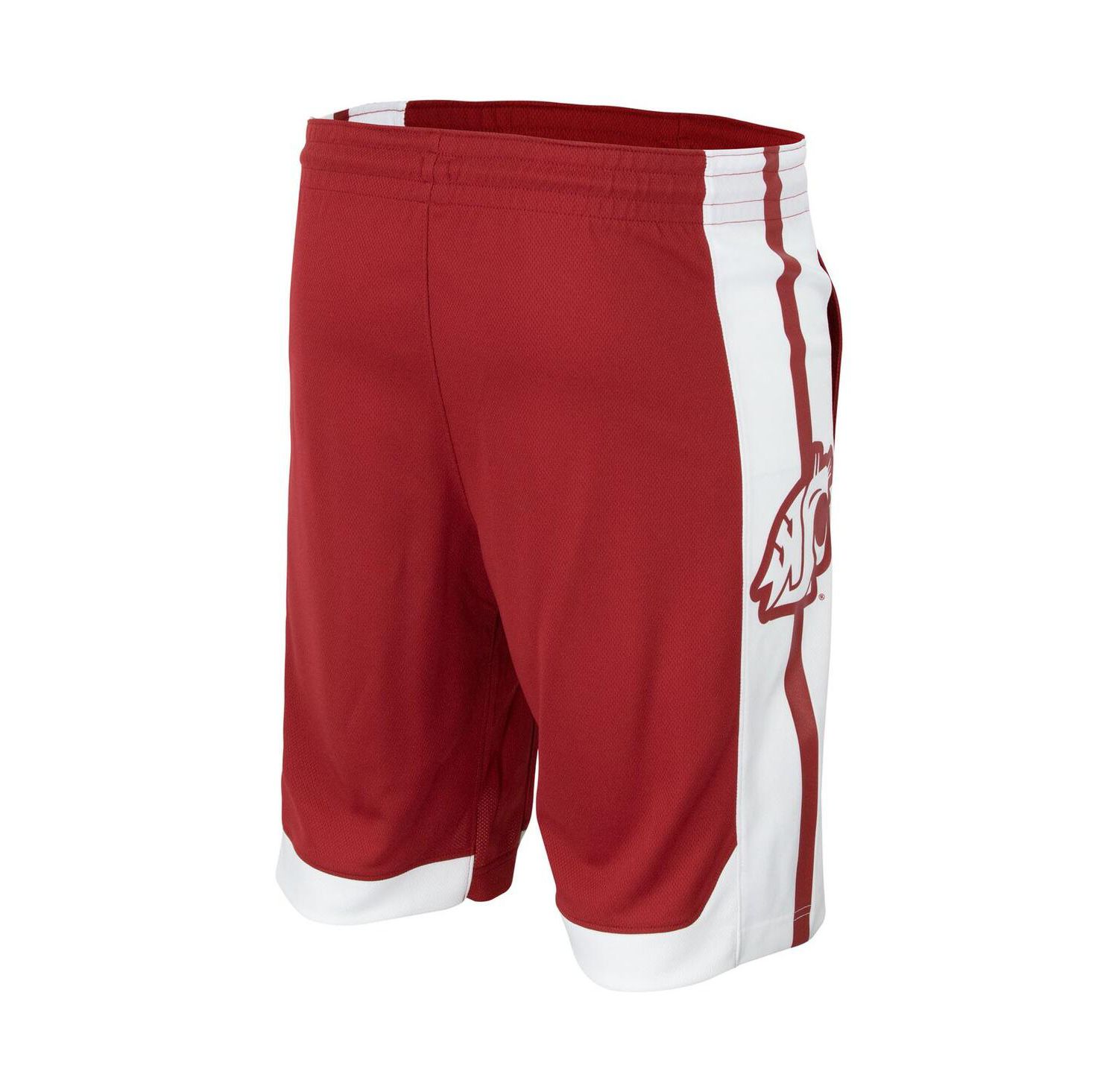 Men's Crimson Washington State Cougars Team Logo Replica Basketball Shorts