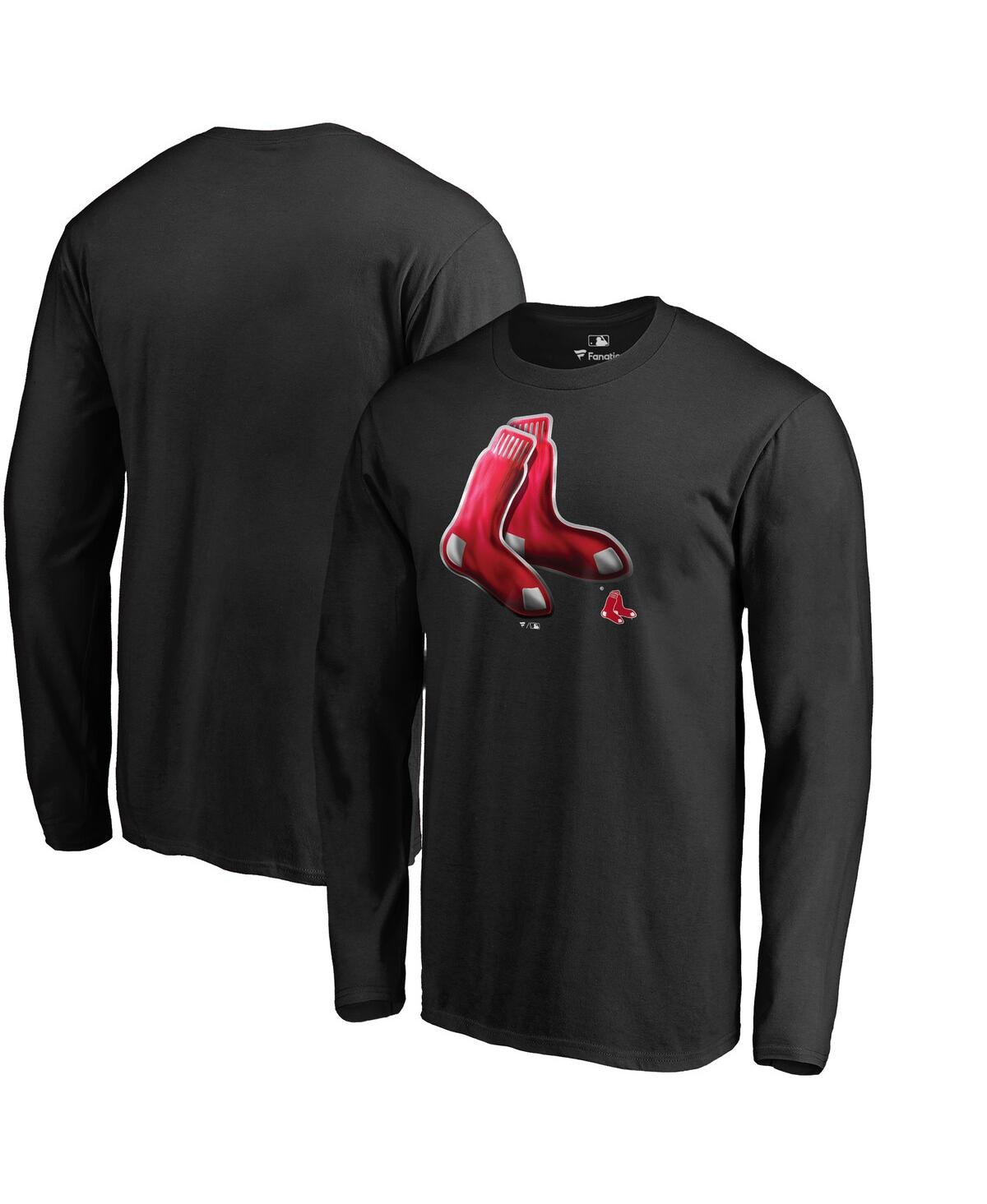 Men's FanaticsBoston Red Sox Midnight Mascot Long Sleeve T-shirt - Black