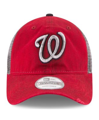 Men's Red Washington Nationals Team Rustic 9TWENTY Adjustable Hat