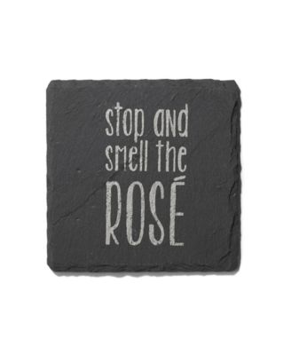 4 X 4" Sip Sip Hooray Slate Coasters Square Set, 4 Piece