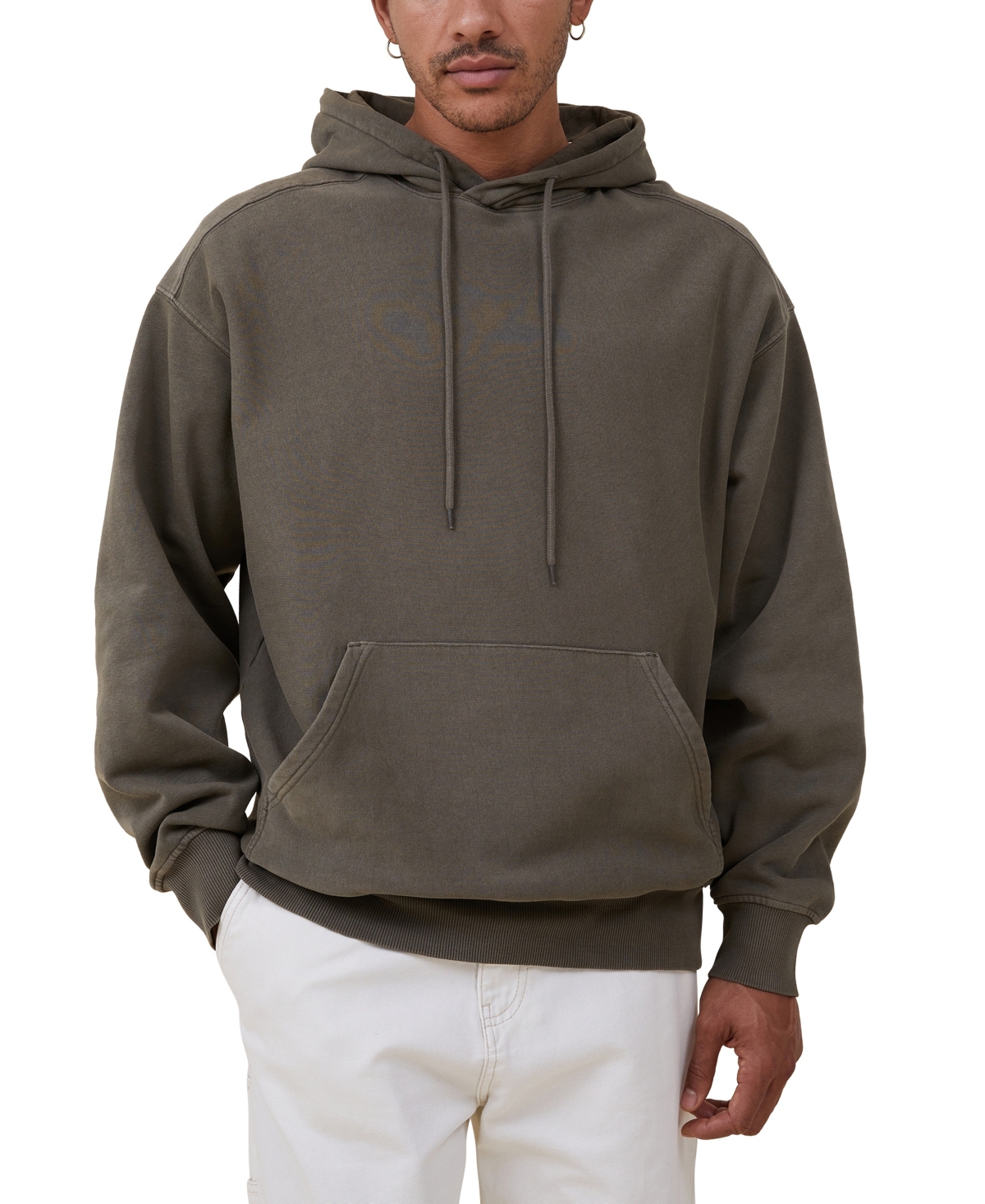 Cotton On Men's Oversized Fleece Long Sleeve Hoodie In Military