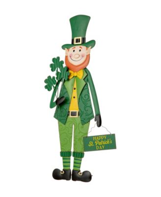 36" H St. Patrick's Metal Leprechaun Yard Stake or Standing Decor or Wall Decor