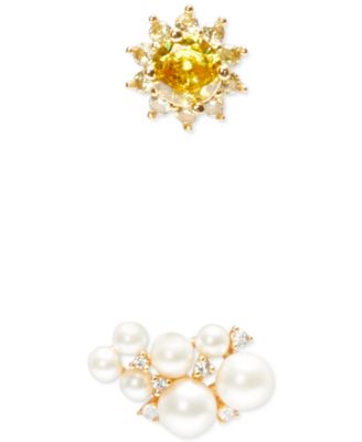 Kate Spade New York Gold-Tone 2-Pc. Set Stone, Imitation Pearl ...