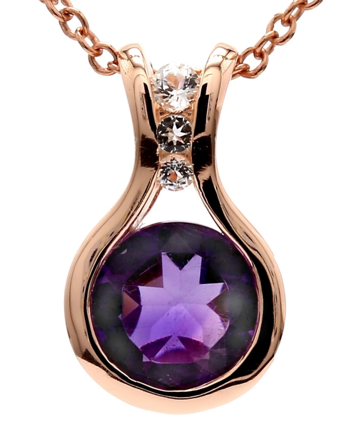 Citrine (1 ct. t.w.) & White Topaz (1/5 ct. t.w.) Tension 18