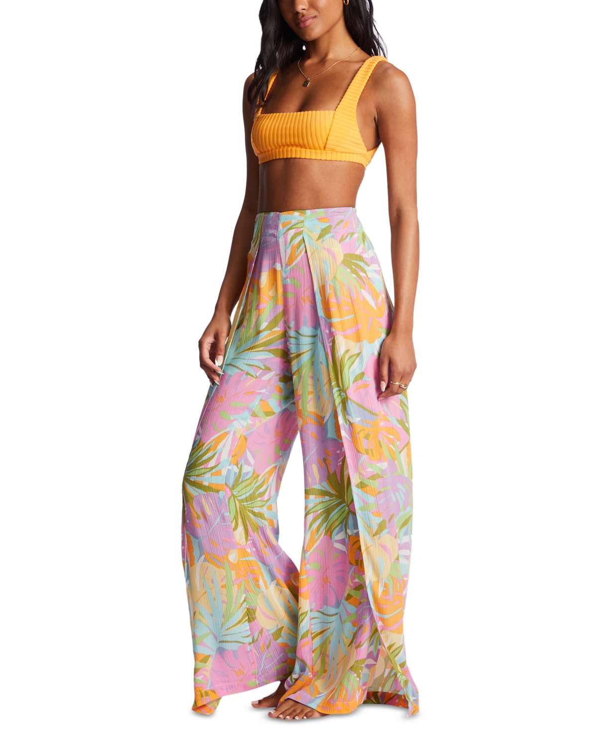 Shop Billabong Juniors' Split Spirit Pants In White Multi