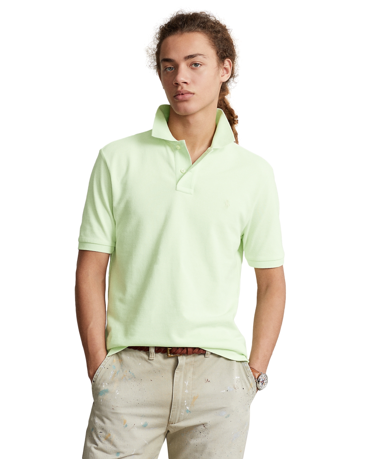 Polo Ralph Lauren Men's Classic-fit Cotton Polo Shirt In Leaf