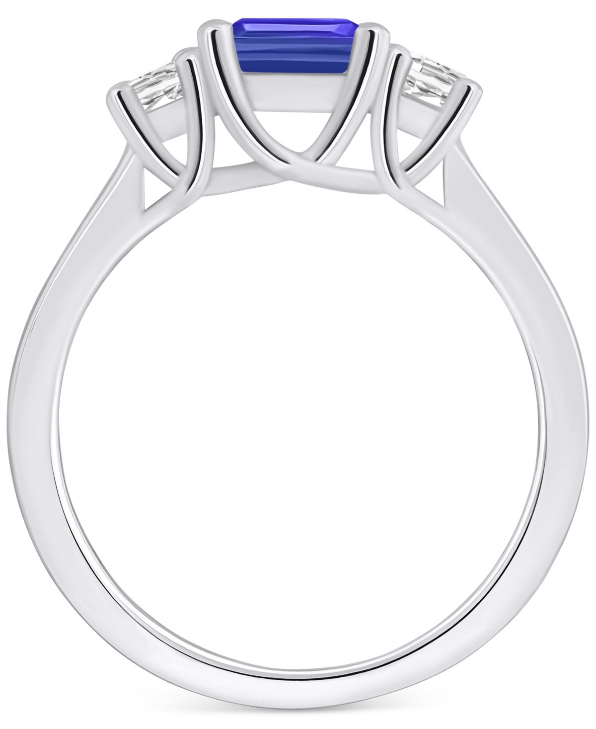 Tanzanite (1-5/8 ct. t.w.) & Diamond (1/4 ct. t.w.) Emerald-Cut Ring in 14k Gold