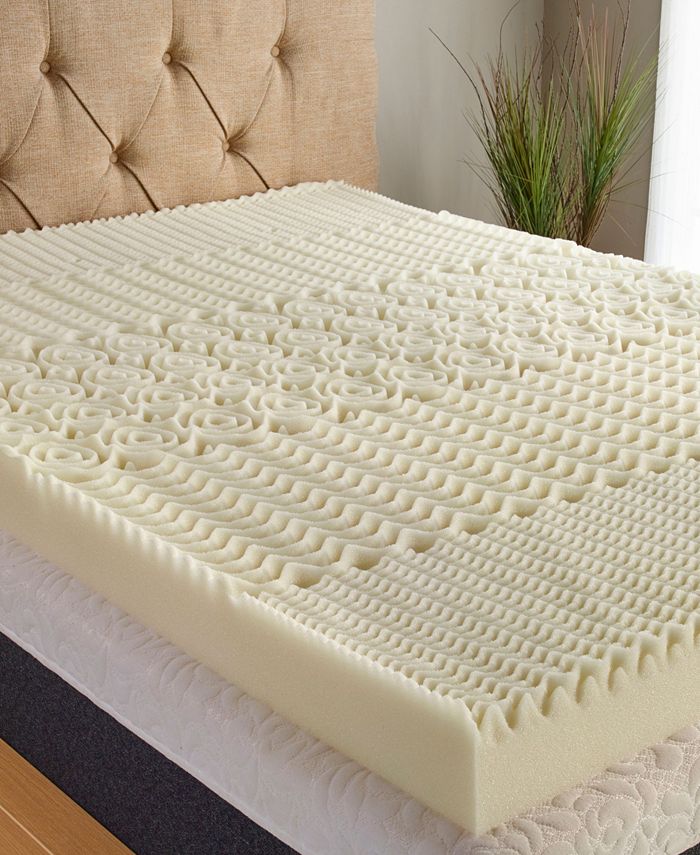 Isotonic 5 Zone 4" Memory Foam Mattress Topper, King Macy's