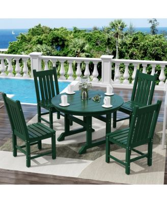 5 Piece Outdoor Patio Dining Set Outdoor Round Table and Chair Set
