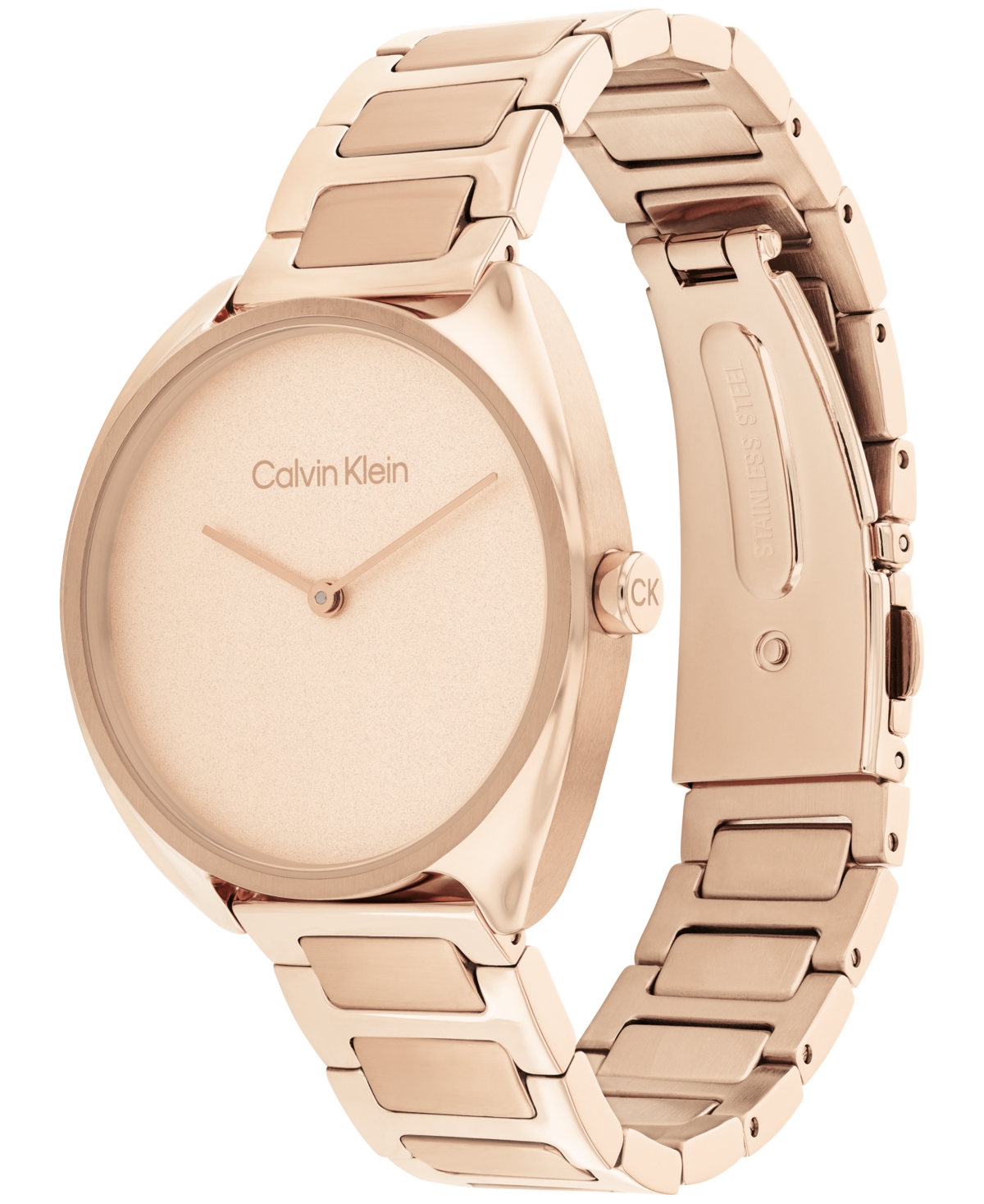Calvin Klein Women'sTone Stainless Steel Bracelet Watch 34mm - Carnation Gold