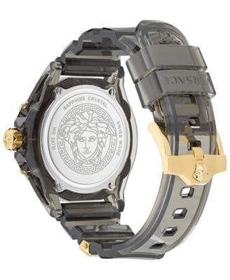 Men's Swiss Icon Active Black Silicone Strap Watch 42mm