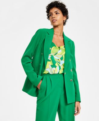 Bar III - Women's Textured-Crepe Button-Front Blazer