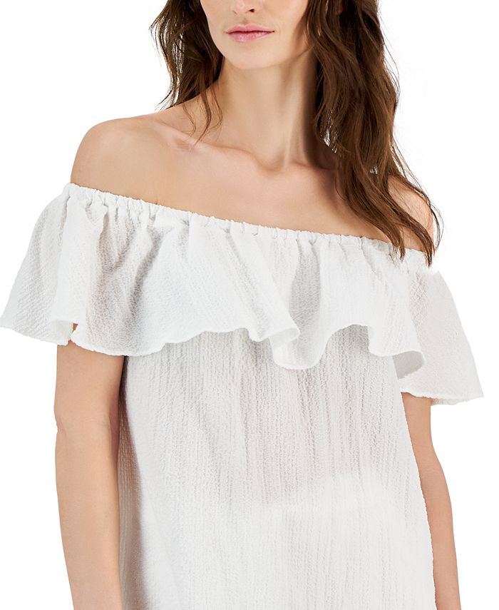 DROP SHOULDER RUFFLE BLOUSE ANARCHY AT ANNABELS