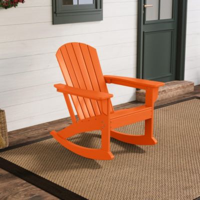 Outdoor Patio Poly Adirondack Rocking Chair Rocker