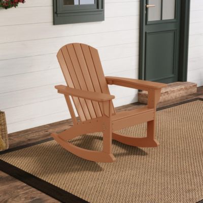 Outdoor Patio Poly Adirondack Rocking Chair Rocker