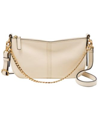 Fossil Jolie Chain Detail Leather Baguette Shoulder Bag