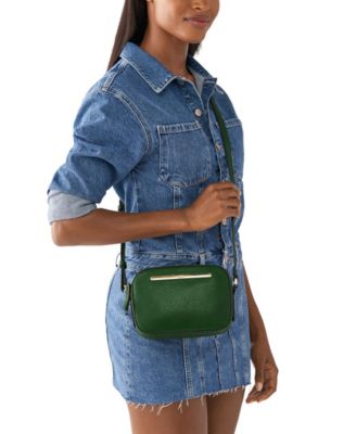 Sac à Main FOSSIL Liza Camera Bag - Cuir Jaune Doré - Bandoulière - Neuf Avec étiquettes