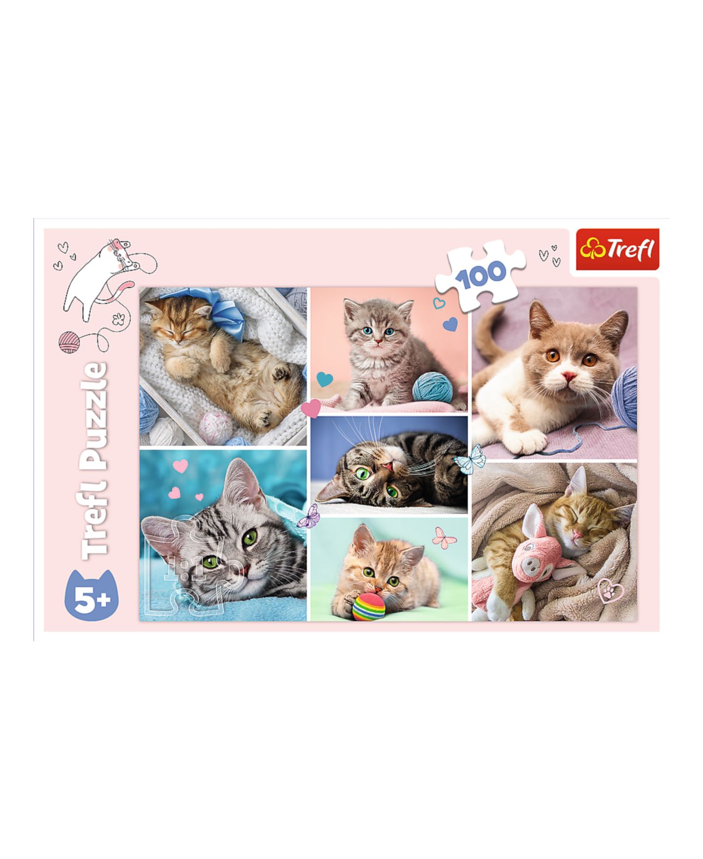 Детский пазл Trefl In the Cat World 100-Piece Puzzle, Ages 5+, цвет: Разноцветный — фото 3
