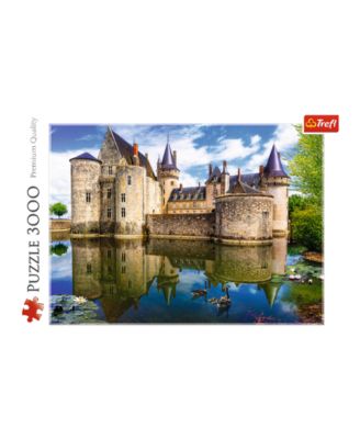Red 3000 Piece Puzzle - Castle in Sully-sur-Loire, France