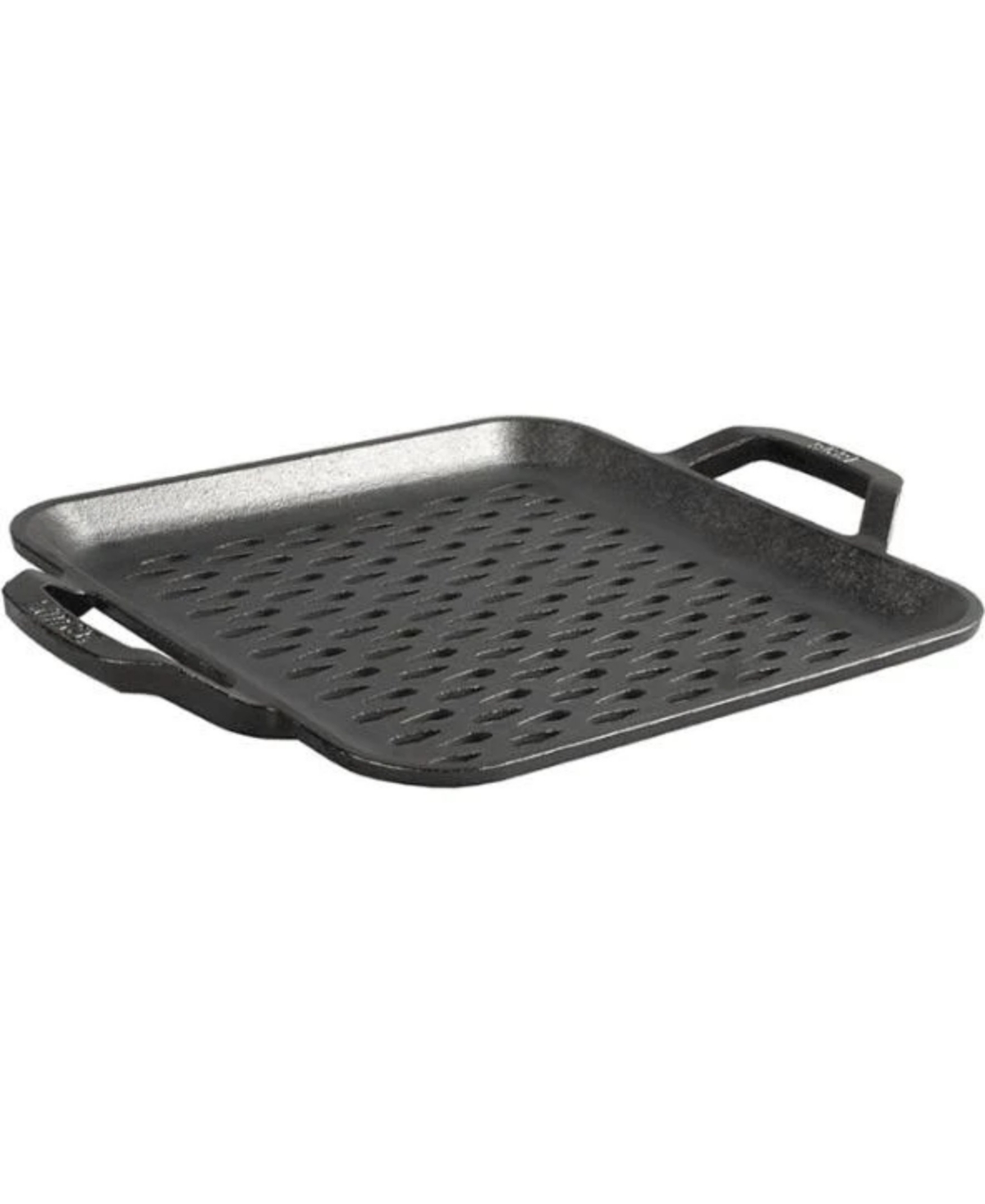 Lodge Cast Iron Chef Collection 11" Chef Style Square Grill Topper Cookware In Black