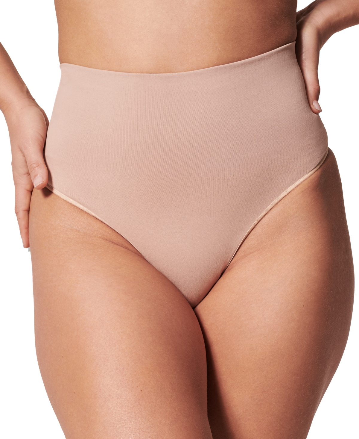 Shop Spanx Women's Ecocare Shaping Thong Underwear 40048r In Camellia Pink