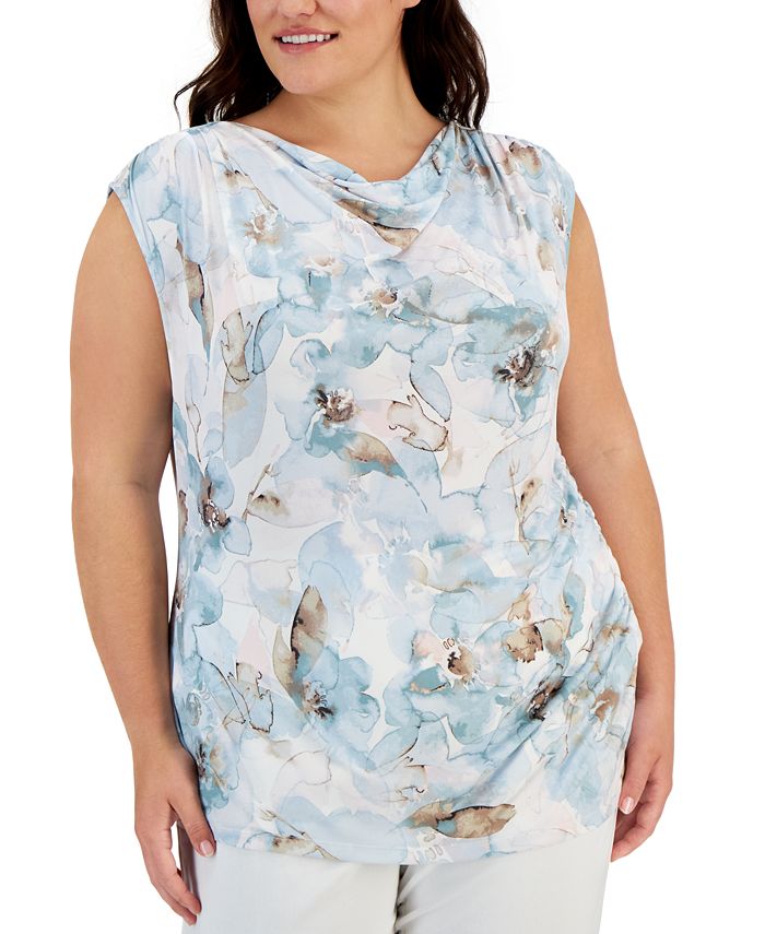 Macy's calvin klein outlet plus size tops