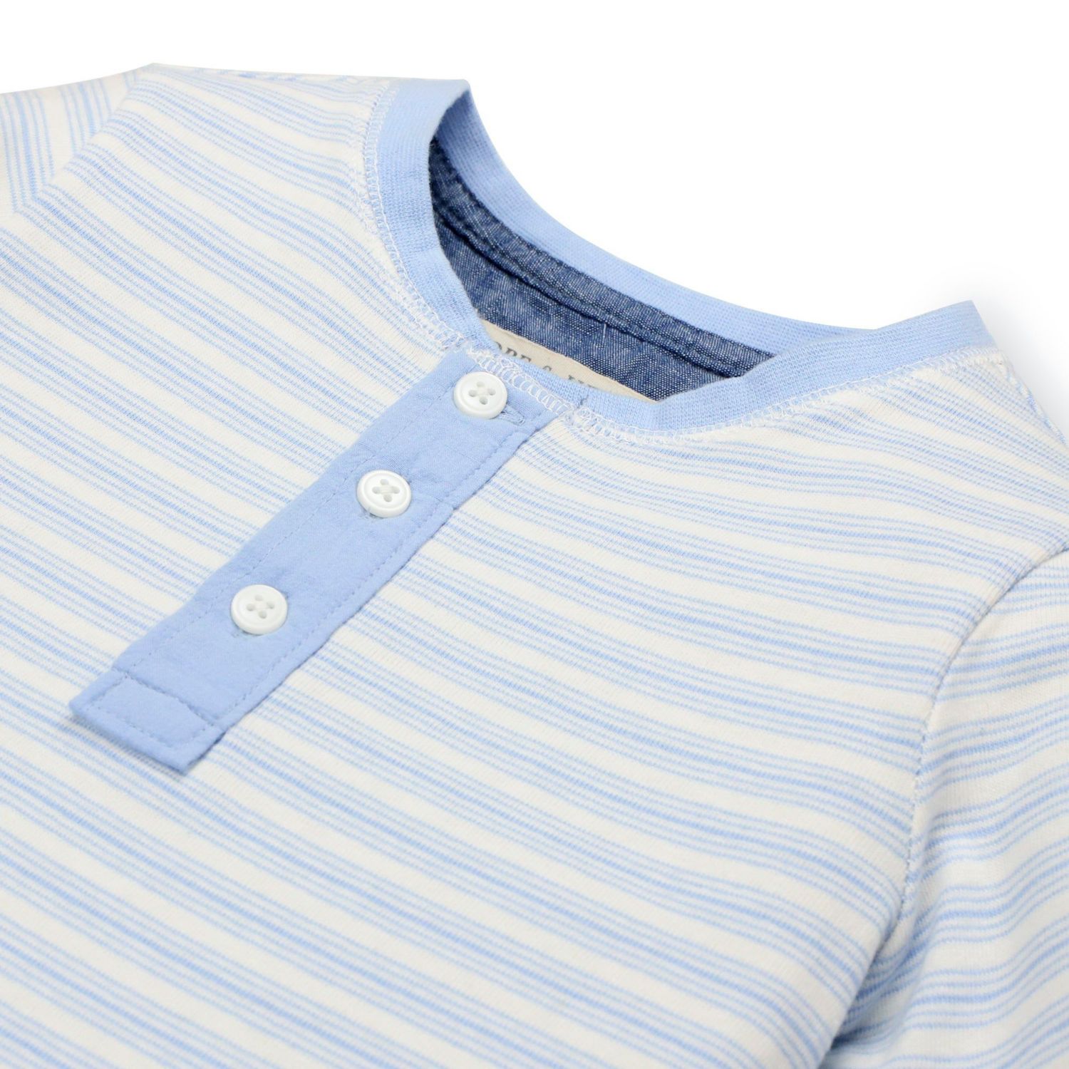 Hope and Henry Boys' Cotton Short Sleeve Henley Tee, Kids