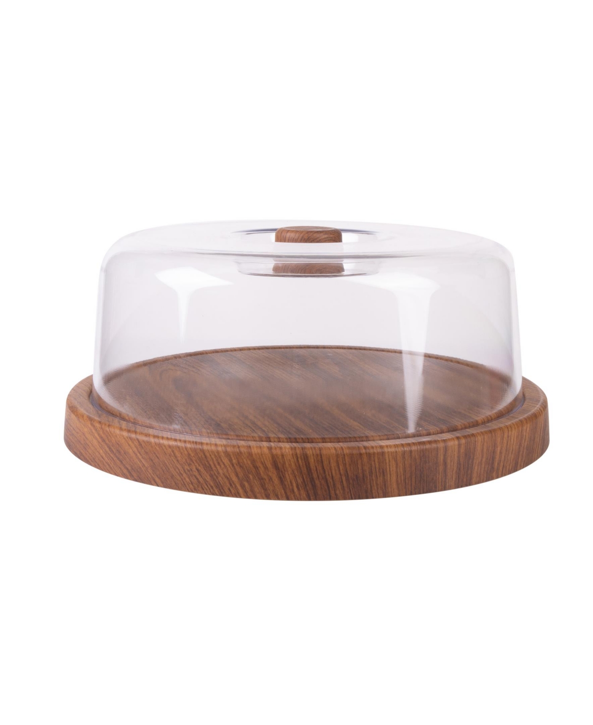 Mahogany Collection Cake Serving Tray with Cover - Wood