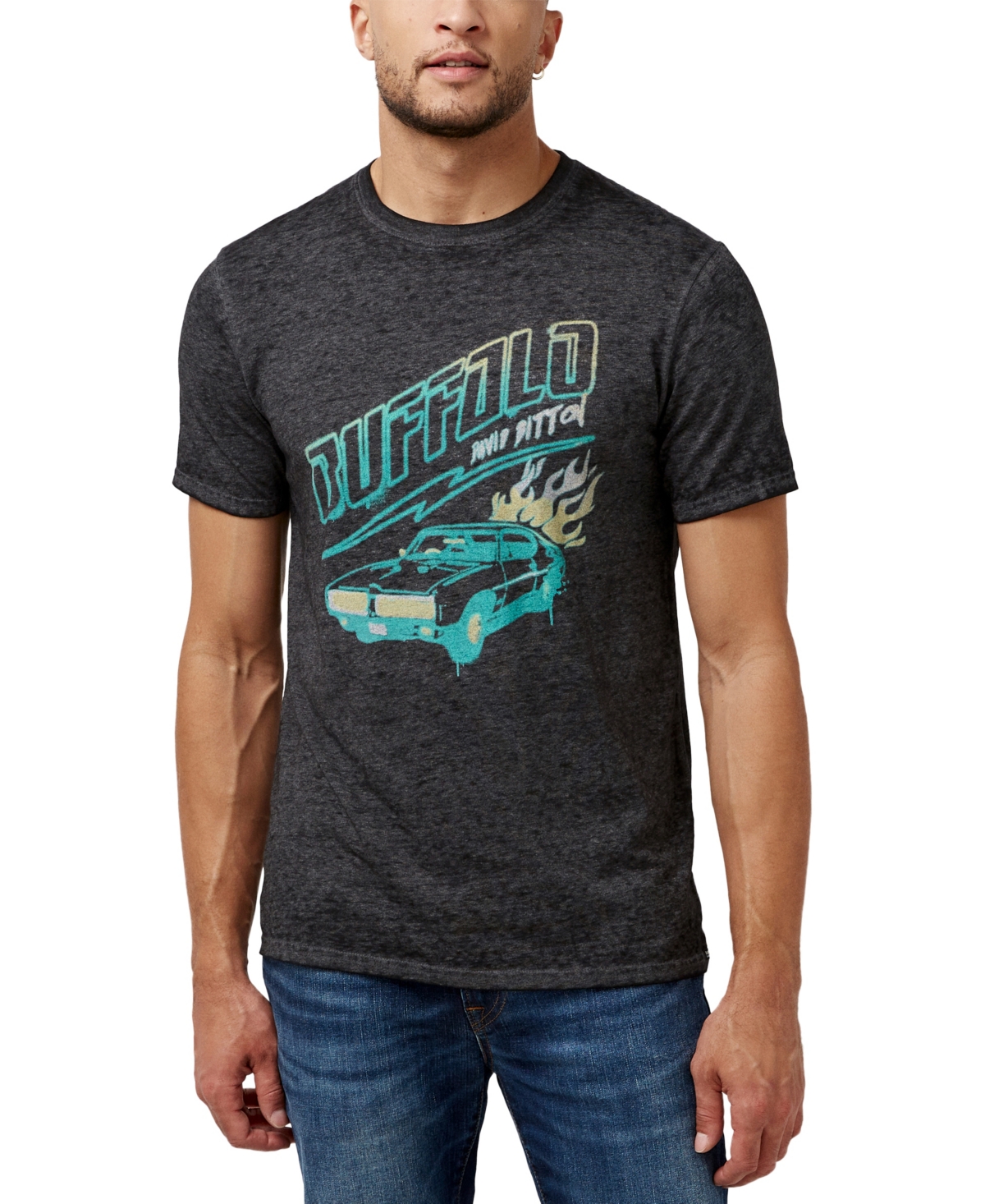 Buffalo David Bitton Men's Retro Racer Tacorm Short Sleeve T-shirt In Black