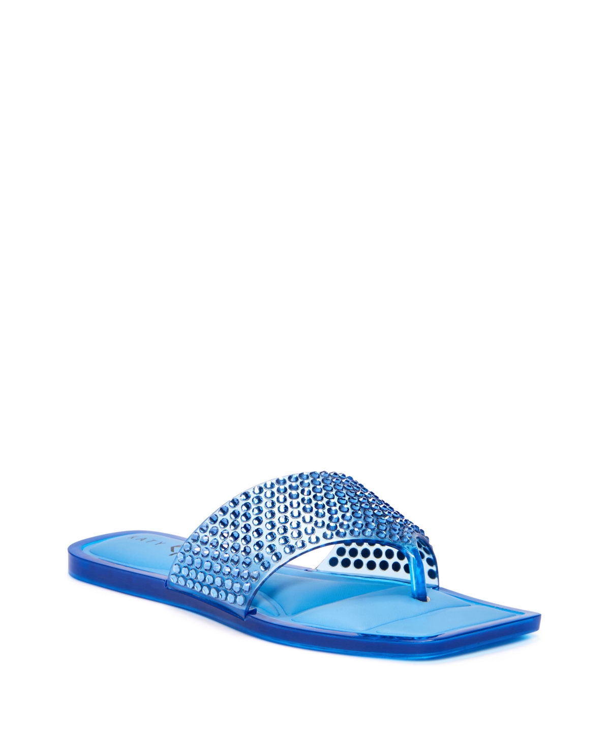 Shop Katy Perry Women's The Geli Slide Thong Sandals In Tranquil Blue