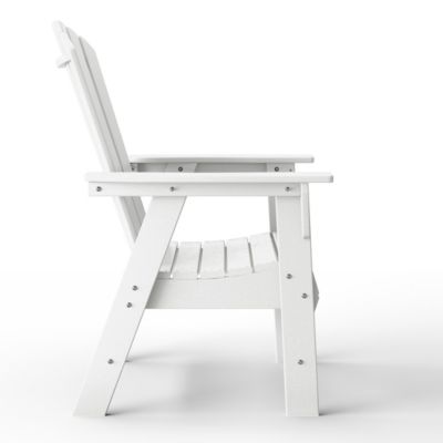 Outdoor Patio Shell-back Adirondack Dining Chair All Weather