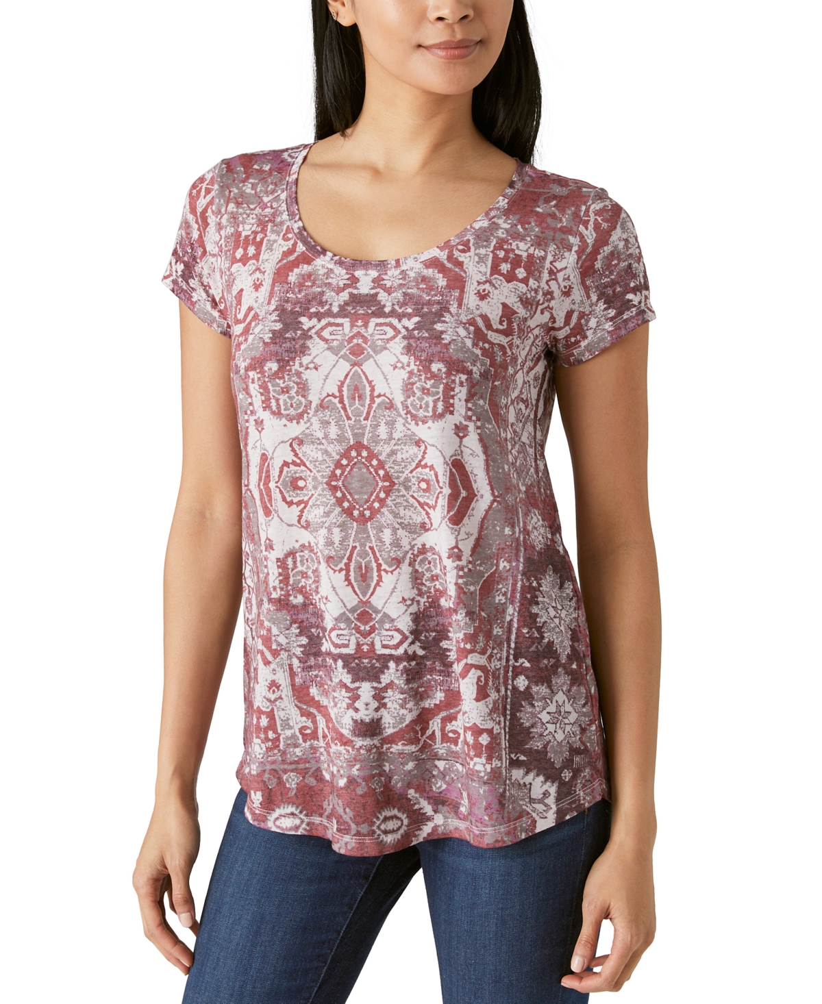 Lucky Brand Women's Printed Crewneck T-Shirt